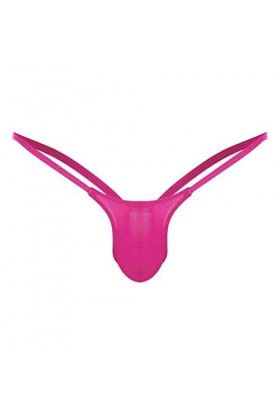 Culotte Ouvert Taille Culotte Homme Sous-vêtements G-string Bas Dos Laqué Lingerie Femme, Rose, XXL
