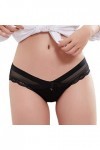 Générique Culotte en Dentelle Sexy String G-String Brief Underpant Femmes Lingerie M-XXL Sexy Corset Black, XL 