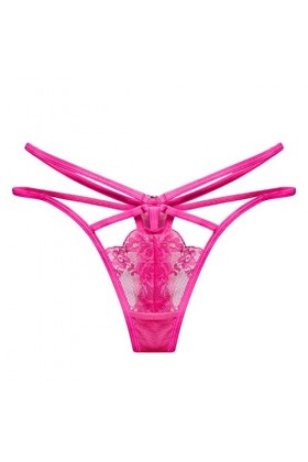 PANPANY Culottes pour Femme Femme Dentelle sans Couture Culottes Taille Basse Tanga Confortables Soutien-Gorge Panties Sexy M