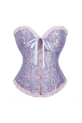 TaLcuS Corset Bandage Femme Vintage Corset Femme Zipper Taille Bustier Top Basques Corselet Color : D, Size : 3XL code 