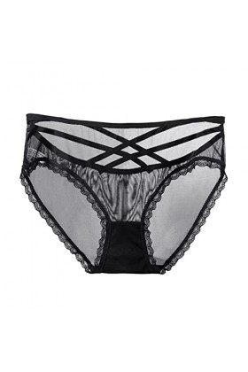Générique String Femme Sexy Chic Hot Tanga Dentelle sous-vêtements Sexy pour Femmes Culotte en Dentelle Noire Taille Haute Gr
