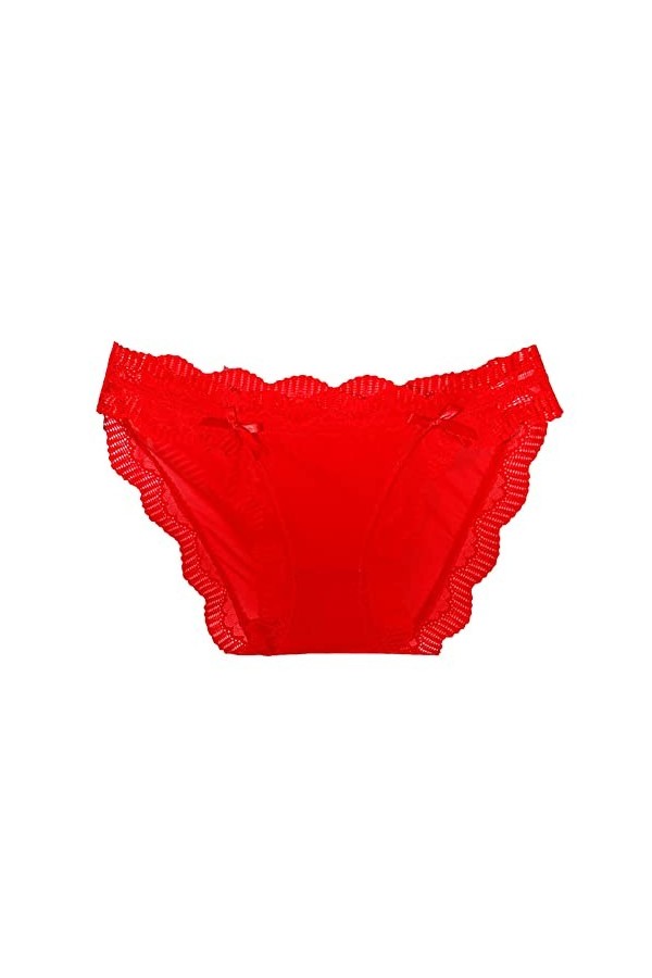 Culotte Sans Couture Femme Invisible Culotte En Dentelle Sexy Pour Femmes Couleur Unie Bord En Dentelle Ceinture CroiséE Culo
