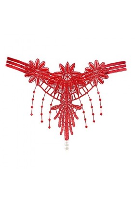 Pdakieyxnd Nuisette Sexy Femme Sensuelle Dentelle Femme Vêtements De Nuit Rouge Sexy Culotte Sensuelle Érotique Hot Coquine C