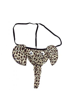 String Homme éléphant sous-vêtements de Bikini à Motif déléphant de Dessin animé Sexy Culotte de Noël T-Back Funny G-String 
