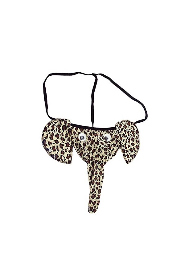 String Homme éléphant sous-vêtements de Bikini à Motif déléphant de Dessin animé Sexy Culotte de Noël T-Back Funny G-String 