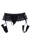 sous-vêtements String à Fleurs en Dentelle Sexy pour Hommes Bikini Sissy Pouch Boxers Slips avec Jarretière Strings Sexy Stri