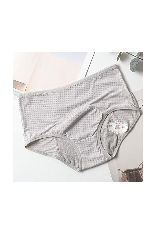 Luckywaqng Lingerie qui fuit pendant une fuite Culotte pour femme Sous-vêtement physiologique Culotte taille grande taille av