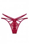 Générique Femmes Pantalon sous-vêtements Thong Thong Sexy Ladies Briefs Dentelle Culotte String Rouge Wine, One Size 