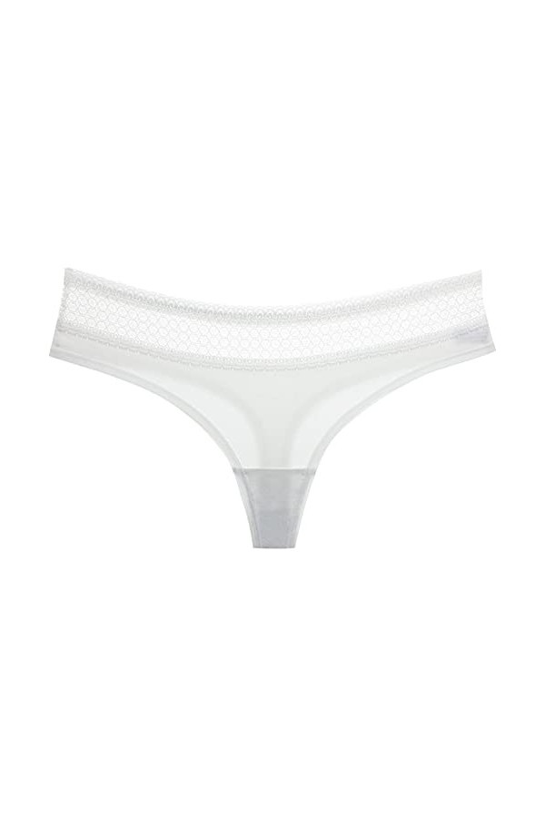 Sous-vêtements en dentelle au crochet Culotte sexy creuse pour femme Culotte Mush Mush, blanc, XL