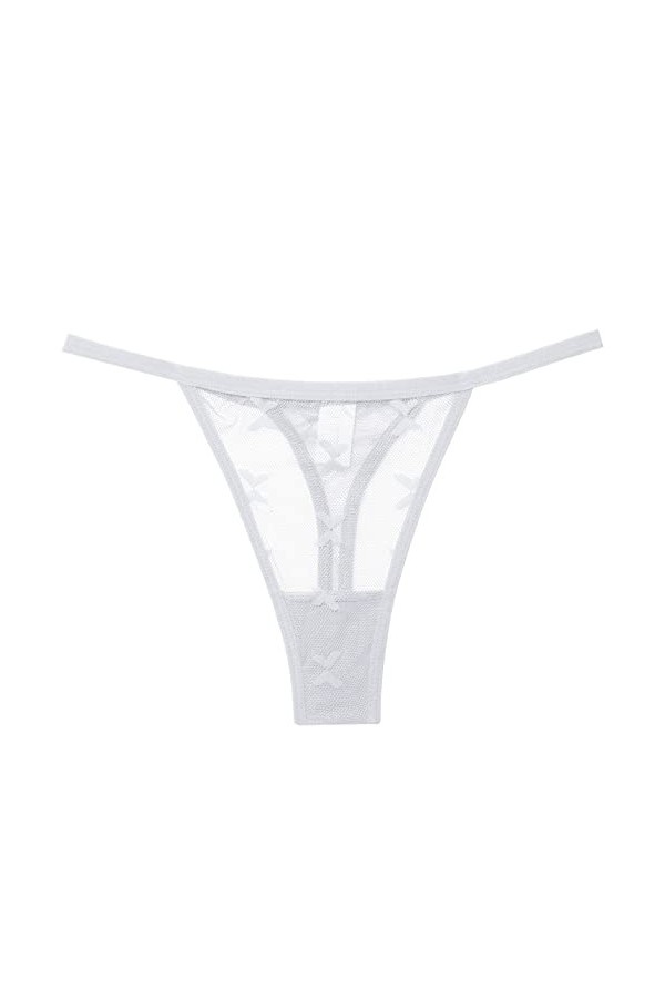 Culotte sexy en dentelle pour femme - Taille basse - Confortable - Lingerie pour femme - Bikini - Culotte en dentelle, blanc,