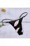 Culotte sexy pour femme - Tendance et confortable - Motif sexy - Taille basse - Dos en T - Culotte de bikini grande taille - 