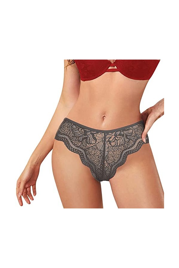 String imprimé élastique respirant en dentelle française pour femme Sous-vêtements sexy grande taille G String pour femme 4XL