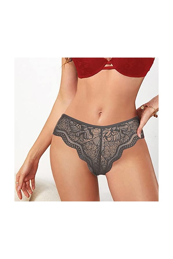String imprimé élastique respirant en dentelle française pour femme Sous-vêtements sexy grande taille G String pour femme 4XL