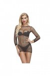 Une Seule Pièce Costumes Résille sous VêTements De Nuit Femme Sexy Gorge Et Culotte Lingerie Soutien Costume Transparent Flor