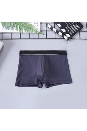 Sous-vêtements pour homme - Boxer rétro - Respirant - En soie glacée - Sexy - Sous-vêtements imprimés - Lingerie sexy - Pour 