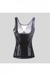 Gsheocm Sous-vêtements de sport pour femme - Forme creuse - Pour femme - Avec ShapeWare - Pour femme, Noir , M