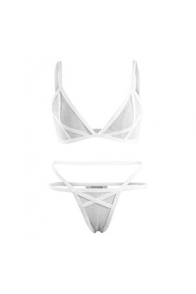 CreoQIJI Lingerie sexy sexy sous la poitrine pour femme, Blanc., S