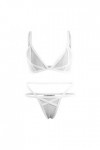 CreoQIJI Lingerie sexy sexy sous la poitrine pour femme, Blanc., S