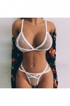 CreoQIJI Lingerie sexy sexy sous la poitrine pour femme, Blanc., S