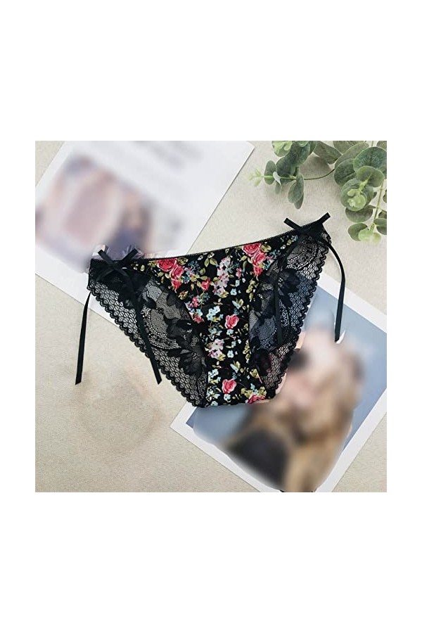 Culotte Femme Brassière Coton Bio Culottes de sous-vêtements Sexy Dentelle Coton Confortable Pas Coquine Hot Ouverte Dentelle