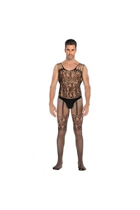 LDZYXY 1pc Sentiment Sexy Noir Hommes Outdoor Creux Net