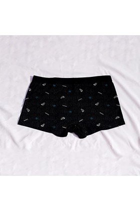 Beokeuioe Low Rise Boxer en coton élastique pour homme, A2 noir., XXXXL