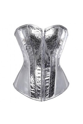 TaLcuS Femmes Faux Cuir Overbust Corset Taille Cincher Burlesque Corset Bustier Parti Corsets Lingerie Top Color : D, Size :