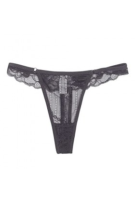 Mesdames Dentelle Sexy Sheer Mesh String Multi Taille Multi Couleur Culotte Confortable Taille Basse Brassière Marque Grey, 
