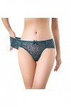 sous-vêtement Sexy en Dentelle Creuse à Volants pour Femmes,Sexy Taille Basse Culotte Dentelle Tongs Slips Transparente Respi