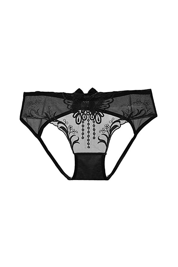 Jiabing Dentelle Respirante Sexy en Dentelle pour Femmes évider et soulever Les Fesses Pure Brief Culotte Bustier Rouge A, O