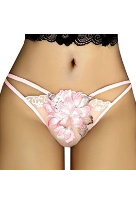Générique Femmes Dentelle Sexy Culottes de sous-vêtements String Femme Sexy Chic Dentelle Coquine Hot Ouverte Dentelle Linger