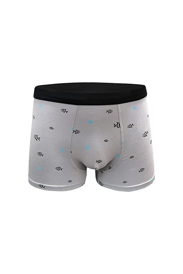 Beokeuioe Sous-vêtements pour homme en coton peigné doux et modal, b gris, XXL