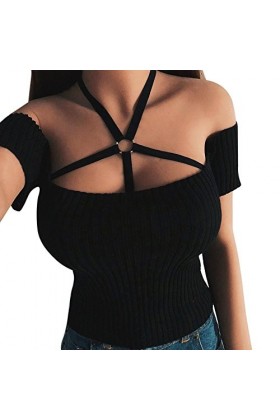 Soutien-gorge séduisant élastique - Cage de soutien-gorge - Soutien-gorge à bretelles - Bustier sexy - Mini jupe pour femme, 