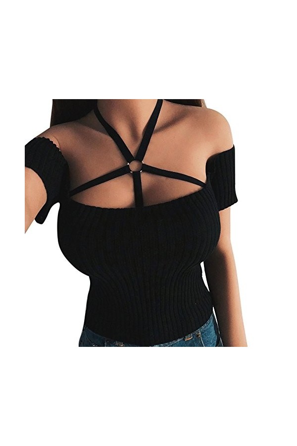 Soutien-gorge séduisant élastique - Cage de soutien-gorge - Soutien-gorge à bretelles - Bustier sexy - Mini jupe pour femme, 