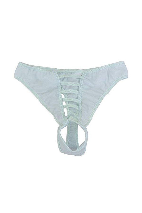 LULER Mode sexy sexy dentelle ruban sous-vêtements pour hommes sous-vêtements sexy pour hommes corset lingerie sexy, bleu cla