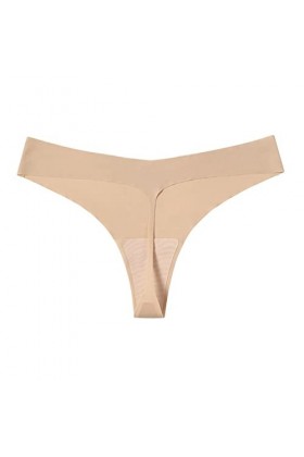 LULER Hot Girls Sexy Low Waist Panty Sous-vêtements Bikini sans couture Thongs Sous-vêtements Solid Nylon Ice Silk Femmes Sou