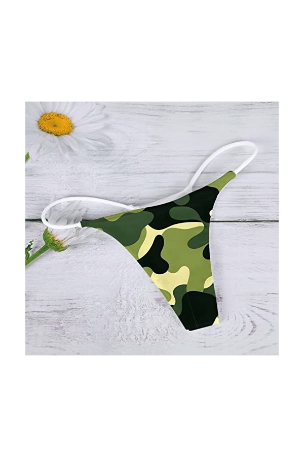 PANPANY Culottes pour Femme sous Vetements Taille Basse sans Couture Sexy Confortables Dentelle Tanga Slips Multicolore Panti