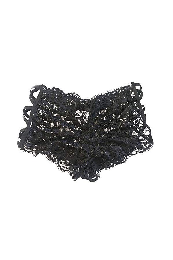 PANPANY Culottes pour Femme Multipack Sexy Taille Basse sous Vetements Dentelle Panties Confortables Soutien-Gorge Femme Mult