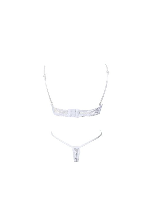 Femmes Vêtements de nuit Sexy Gangtuo rassemblés Sexy Queen Sexy Lingerie Costume Pyjamas Sexy Lingerie Soie Femmes, Blanc., 