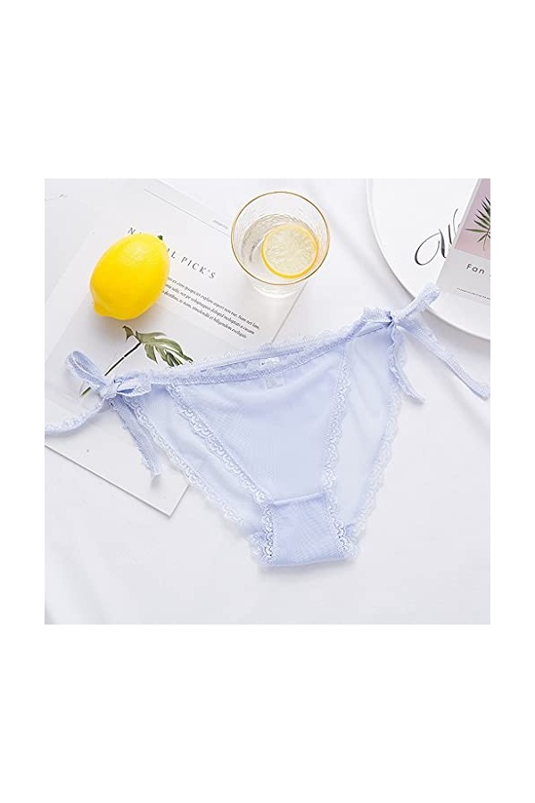 Culottes en Soie pour Femmes Sexy sous-Main Lingerie Sexy Mode Brief Dentelle Culotte de Nuit Culottes pour Femmes pour Le Se