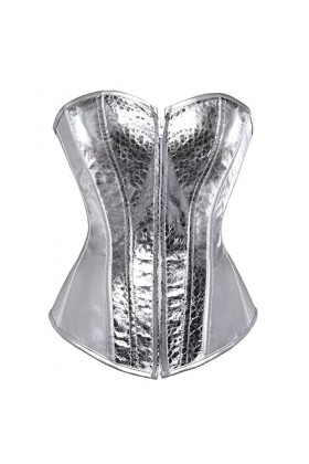 Top Corset Bustier Pour Femme - Corset Sexy En Cuir Brillant Lingerie Bustier Tops Femme Corset Gothique Steampunk Burlesque 