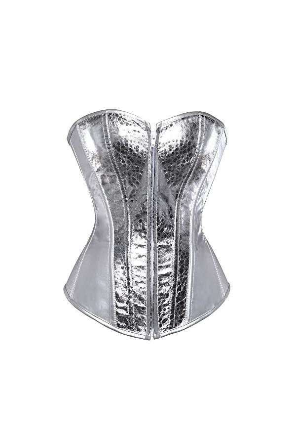 Top Corset Bustier Pour Femme - Corset Sexy En Cuir Brillant Lingerie Bustier Tops Femme Corset Gothique Steampunk Burlesque