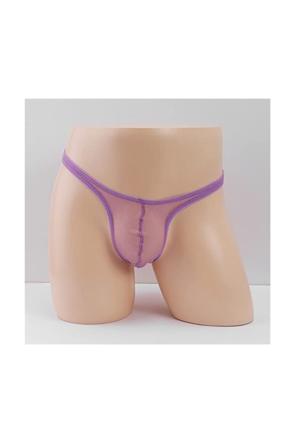 chiphop Culotte en Dentelle pour Homme Mens Simple Personnalité Mode Casual Sexy Mini String sous-Vêtements T Pantalon Grenad