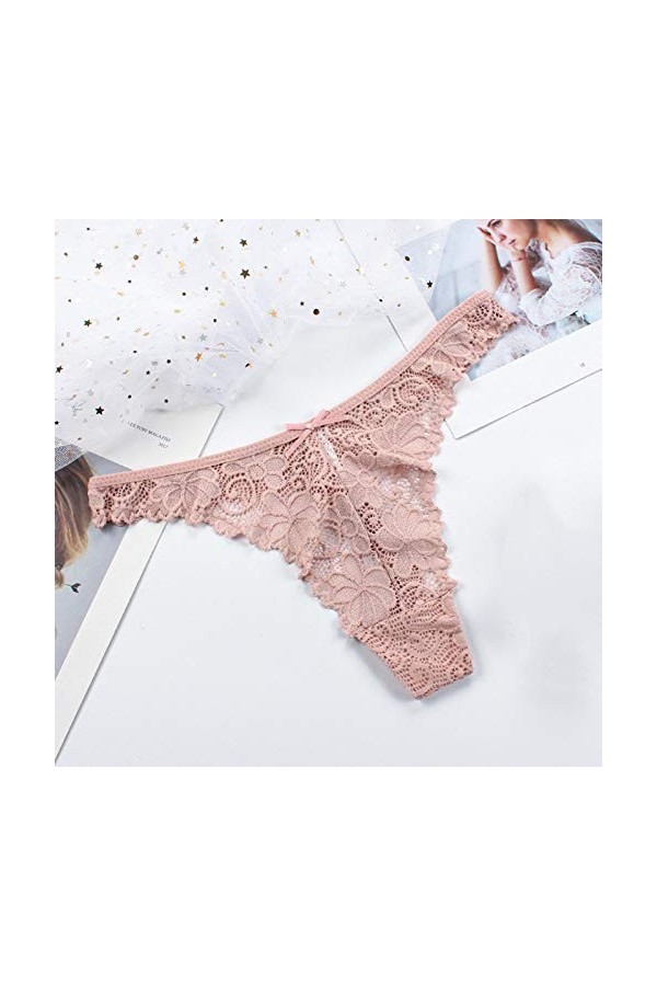 Générique Lingerie Haut De Gamme sous-vêtements Lingerie Sexy Briefs strongs Voie-Through Culottes Dentelles Femmes Respirant