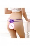 Sexy Culotte G Cordes Bas C String Femme Culotte Dentelle Sous-Vêtements Lingerie Body Noir, lilas, taille unique