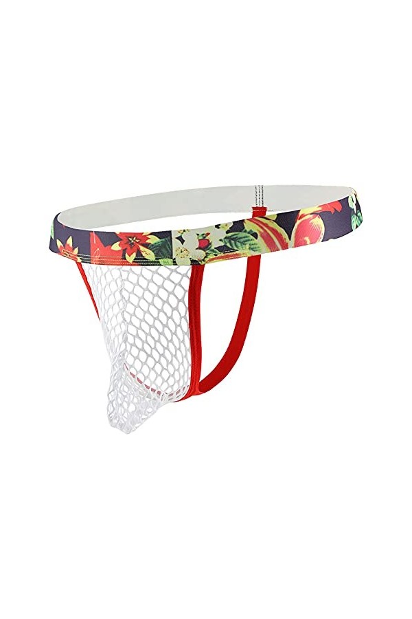 Thong pour Hommes Mode Comfy Hommes Imprimé G String Sac Tanga Sexy Slip Thong pour Hommes
