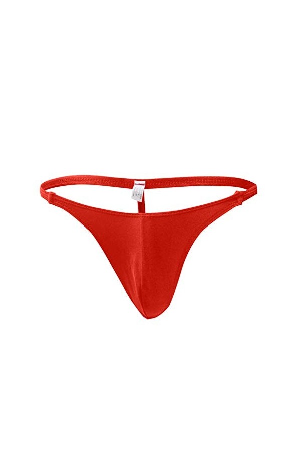 Lingerie sexy rouge pour femme - Body Sretch Homme - Micro G string - Sous-vêtements - T-Back - Sexy - Cosplay sexy - Femme, 