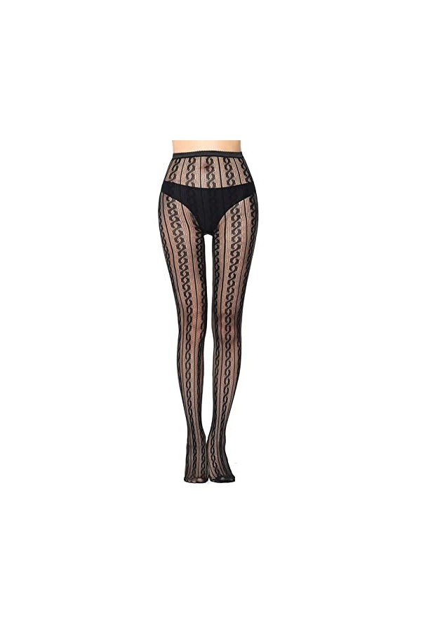 UnoSheng Porte-jarretelles en métal noir pour femme Sexy Long Tube Suspender Sexy Culotte en Soie Bas Jarretière Noir Mariage