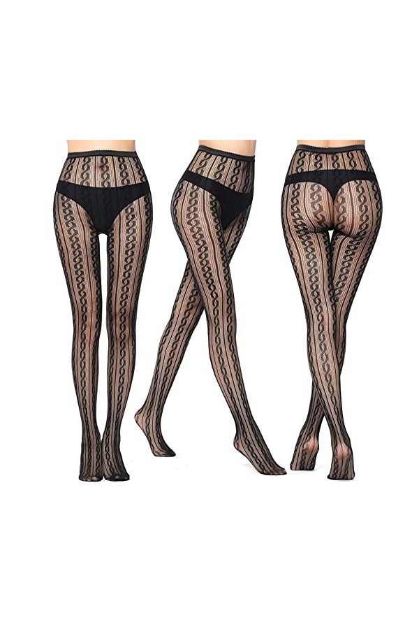 UnoSheng Porte-jarretelles en métal noir pour femme Sexy Long Tube Suspender Sexy Culotte en Soie Bas Jarretière Noir Mariage