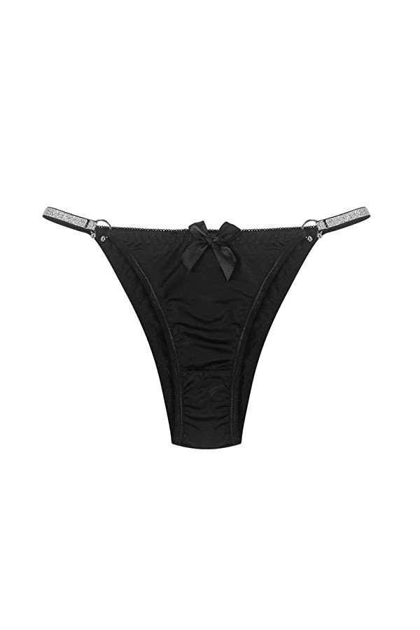 Générique Culotte Femme Sexy Slip en Dentelle Taille Midi Mesdames Sexy Taille Haute Dentelle Culotte Dames Perle découpe Sli